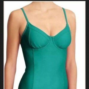 Athleta Kaimana Tankini Top Swim Size 38B/C Green
